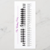 Carte rack du programme de mariage Silhouettes sim (Dos)