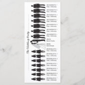 Carte Rack du programme de mariage Silhouettes sim (Dos)