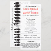 Carte Rack du programme de mariage Silhouettes sim (Devant / Derrière)