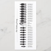 Carte Rack du programme de mariage Silhouettes sim (Dos)