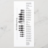 Carte rack du programme de mariage Silhouettes sim (Dos)