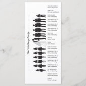 Carte rack du programme de mariage Silhouettes sim (Dos)
