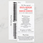 Carte rack du programme de mariage Silhouettes sim (Devant / Derrière)