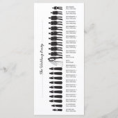 Carte rack du programme de mariage Silhouettes sim (Dos)