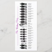 Carte Rack du programme de mariage Silhouettes sim (Dos)