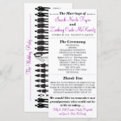 Carte Rack du programme de mariage Silhouettes sim (Devant / Derrière)