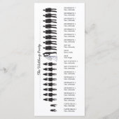 Carte rack du programme de mariage Silhouettes sim (Dos)
