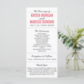 Carte rack du programme de mariage Silhouettes sim (Debout devant)