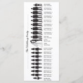 Carte Rack du programme de mariage Silhouettes sim (Dos)