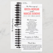 Carte Rack du programme de mariage Silhouettes sim (Devant / Derrière)