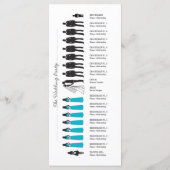 Carte rack du programme de mariage Silhouettes sim (Dos)