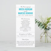 Carte rack du programme de mariage Silhouettes sim (Debout devant)