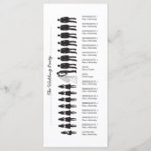 Carte Rack du programme de mariage Silhouettes sim (Dos)