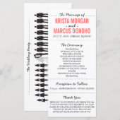 Carte Rack du programme de mariage Silhouettes sim (Devant / Derrière)
