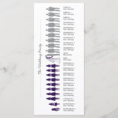 Carte rack du programme de mariage Silhouettes sim (Dos)