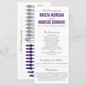 Carte rack du programme de mariage Silhouettes sim (Devant / Derrière)