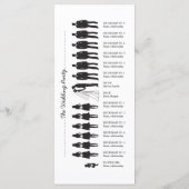 Carte rack du programme de mariage Silhouettes sim (Dos)