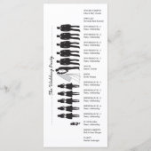 Carte rack du programme de mariage Silhouettes sim (Dos)