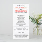 Carte rack du programme de mariage Silhouettes sim (Debout devant)