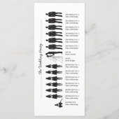 Carte rack du programme de mariage Silhouettes sim (Dos)