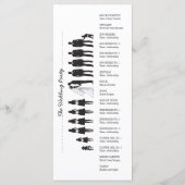 Carte rack du programme de mariage Silhouettes sim (Dos)