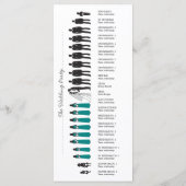 Carte rack du programme de mariage Silhouettes sim (Dos)