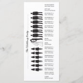 Carte rack du programme de mariage Silhouettes sim (Dos)