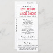 Carte rack du programme de mariage Silhouettes sim (Devant / Derrière)