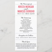 Carte rack du programme de mariage Silhouettes sim (Devant)