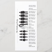 Carte rack du programme de mariage Silhouettes sim (Dos)