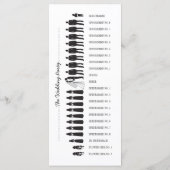 Carte rack du programme de mariage Silhouettes sim (Dos)