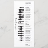 Carte rack du programme de mariage Silhouettes sim (Dos)