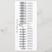 Carte Rack du programme de mariage Silhouettes sim (Dos)