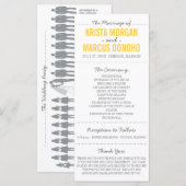 Carte Rack du programme de mariage Silhouettes sim (Devant / Derrière)