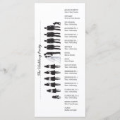Carte rack du programme de mariage Silhouettes sim (Dos)