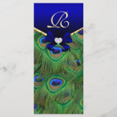 Carte Rack du programme Royal Blue Peacock Wedding (Devant)