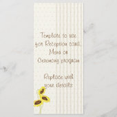 Carte Rack Du Programme Sunflowers Et Stripes (Dos)