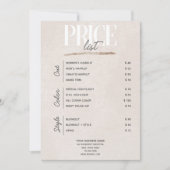 Carte Rack du Salon de Beauté Rose Blush (Devant)