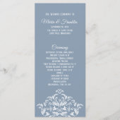 Carte rack Dusty Blue Elegant Damask Program (Devant)