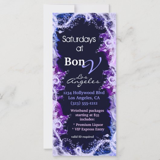 Carte Rack Événement Spécial Rose Et Violet (Devant)