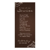 Carte Rack Floral Linge Salon Spa Beige Brown (Dos)