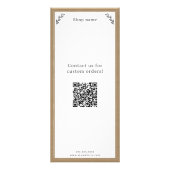 Carte Rack Gris, Kraft & Rustique Menu & Tarifs (Dos)