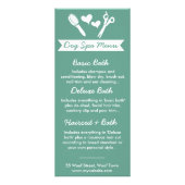 Carte Rack Groomer de chien et menu (Dos)