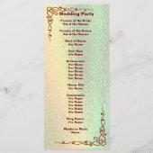 Carte rack Mariage vert et jaune des tons d'automn (Dos)