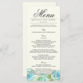 Carte Rack Menu Floral Lavish (Devant / Derrière)