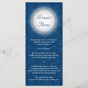 Carte Rack Menu Plaque Cobalt Baroque