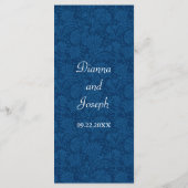 Carte Rack Menu Plaque Cobalt Baroque (Dos)