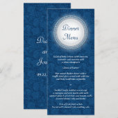 Carte Rack Menu Plaque Cobalt Baroque (Devant / Derrière)