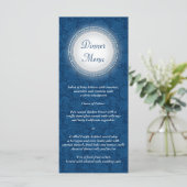 Carte Rack Menu Plaque Cobalt Baroque (Debout devant)