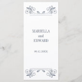 Carte Rack Menu Sconce Élégante Réception (Dos)